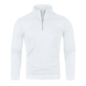 DiVogue | Mjuk stickad tröja med halv blixtlås