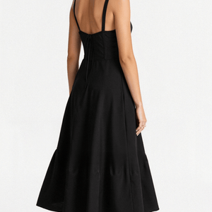 Dam Midiklänning med Korsett i Mjuk Tyg