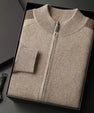 100 % Kashmir Zipper Cardigan för Herr – Varm Vintertröja