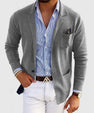 Herrens Stickad Blazer Lätt och Avslappnad