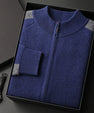 100 % Kashmir Zipper Cardigan för Herr – Varm Vintertröja