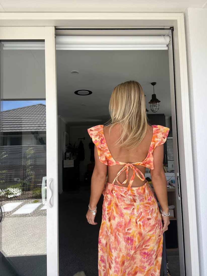 Kvinna Bomull Lång Klänning Sommarklänning