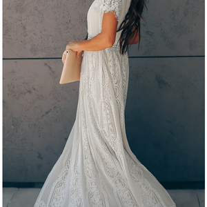 Kvinnors Bomullsklänning Kortärmad