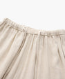 Beige elastic waistband skirt with soft gathered fabric detail from Min butik